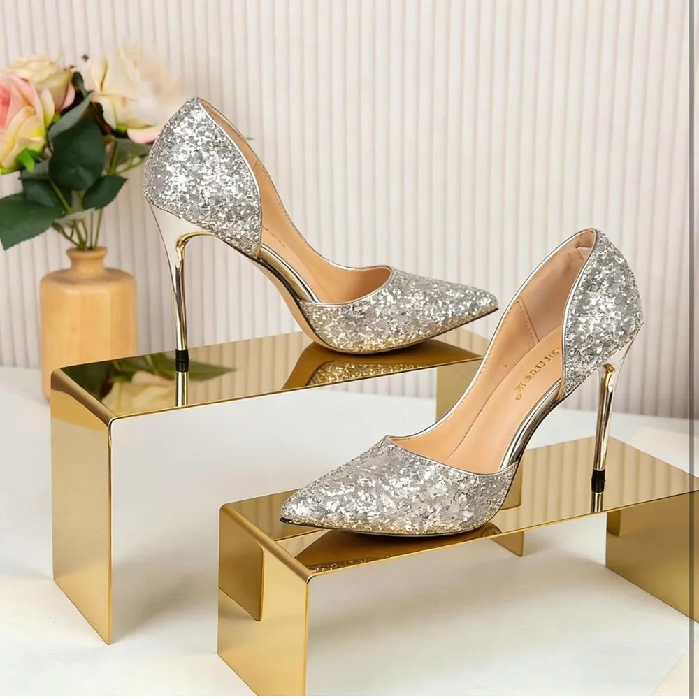 Purse Display Stand, 3pcs Gold Risers Display Stands Stainless Steel